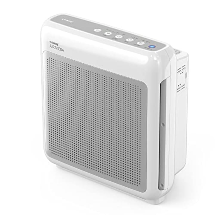 Coway Airmega AP-1512HH(W) True HEPA Purifier with Air Quality Monitoring, Auto, Timer, Filter Indicator, and Eco Mode, 16.8 x 18.3 x 9.7, White