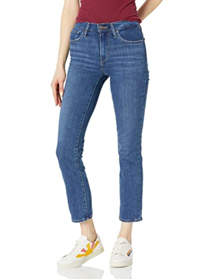 Women&#039;s High Rise Straight Jeans