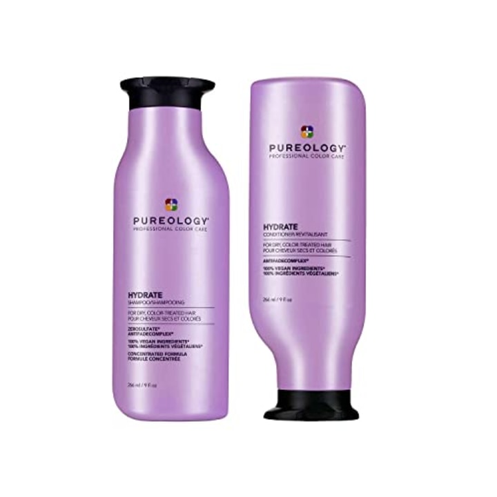 Pureology Hydrate Moisturizing Shampoo | For Medium to Thick Dry, Color Treated Hair | Sulfate-Free | Vegan