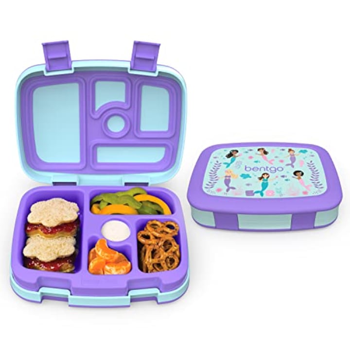  Genteen Bento Box for Kids, Kids Lunch Box with 3 Removable  Compartments, Toddler Lunch Box for Daycare, School, Ideal Portion Size for  Ages 3 to 7 BPA-Free Dishwasher Safe-Green - Purple