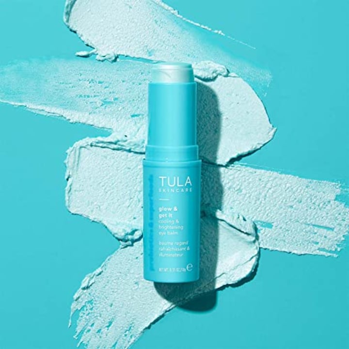 TULA Skin Care Glow &amp; Get It Cooling &amp; Brightening Eye Balm | Dark Circle Under Eye Treatment, Instantly Hydrate and Brighten Undereye Area, Portable and Perfect to Use On-the-go | 0.35 oz.