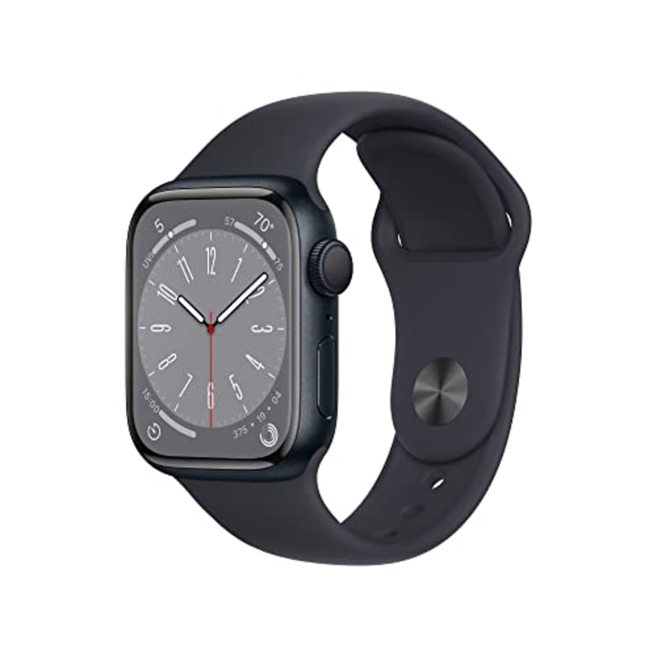 Apple Watch Series 8 [GPS 41mm] Smart Watch w/Starlight Aluminum Case with Starlight Sport Band - M/L. Fitness Tracker, Blood Oxygen &amp; ECG Apps, Always-On Retina Display, Water Resistant