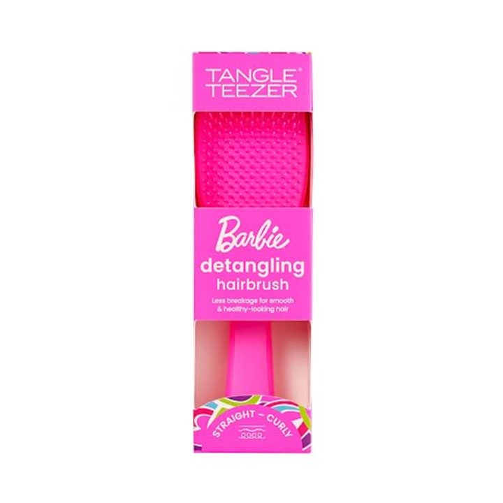 Tangle Teezer x Barbie The Ultimate Detangling Brush, Dry and Wet Hair Brush Detangler for All Hair Types, Totally Pink