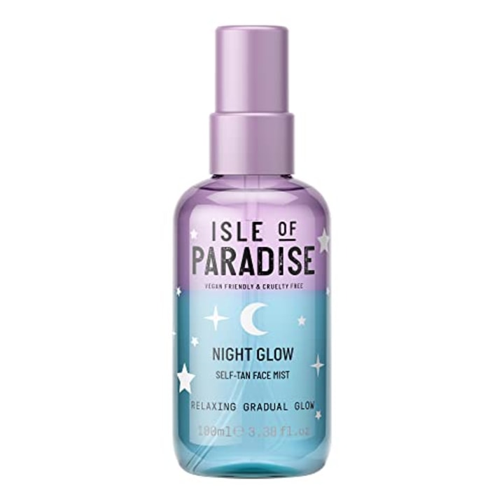 Isle of Paradise Night Glow Self-Tan Face Mist, Vegan, Cruelty free Self-Tan Face Mist, 100ml