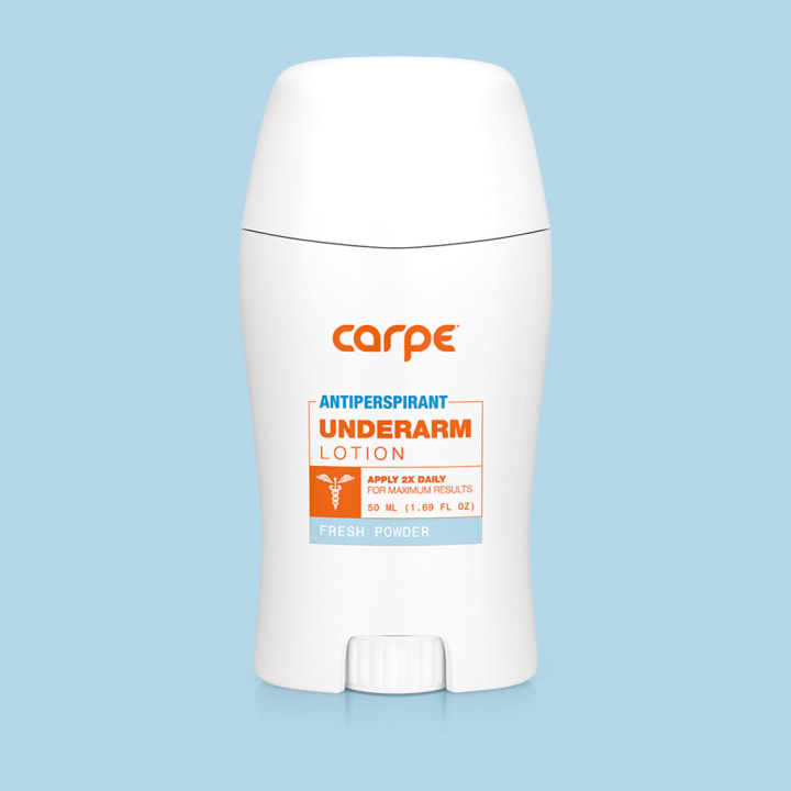 Carpe Underarm Antiperspirant and Deodorant, Clinical strength with all-natural eucalyptus scent, Manage hyperhidrosis and combat excessive sweating without irritation, Stay fresh and dry all day long