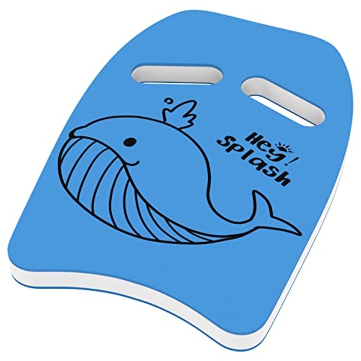 HeySplash Swim Kickboard for Kids, Swimming Kickboard Cute Pattern Swim Training Aid for Children, Pool Exercise Equipments for Beginning Swimmers Safety Swim Board Auxiliary - Dolphin Blue