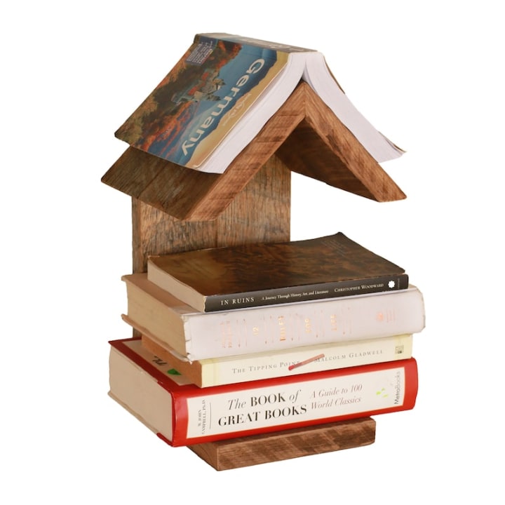 Bookshelf - Bedside bookshelf - Side Table - Book Lover - Books - Book Organization - Book Lover Gift - Book Stand - Book Box