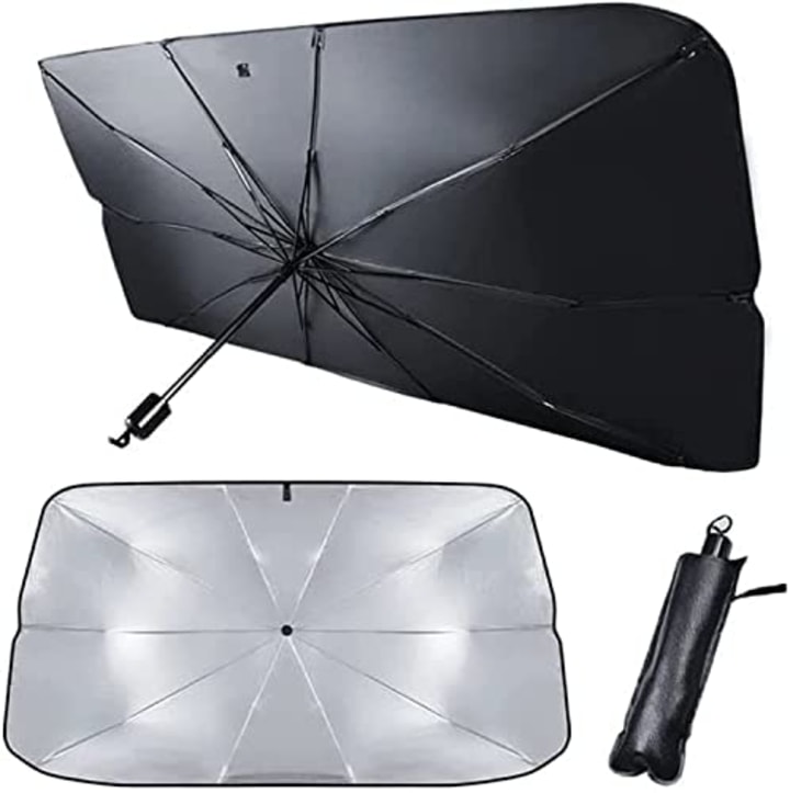 helloleiboo Car Windshield Sun Shade UV Rays and Heat Sun Visor Protector Foldable Reflector Windshields Umbrella