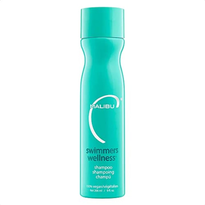 Malibu C Swimmers Wellness Shampoo (9 oz) - Paraben + Sulfate-Free Formula to Hydrate Dry, Brittle Hair - Preserve Hair Against Chlorine &amp; Ocean Damage - Remove &amp; Avoid Green Hair