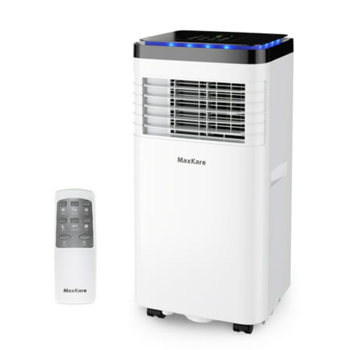 MaxKare 8000 BTU 3-in-1 Portable Air Conditioner with Remote Control, Dehumidifier Function, Cools Rooms up to 200 sq.ft, Window Mount Exhaust Kit