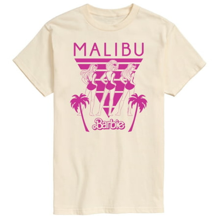 Barbie - Malibu - Retro Palm Trees &amp; Bathing Suits - Men&#039;s Short Sleeve Graphic T-Shirt