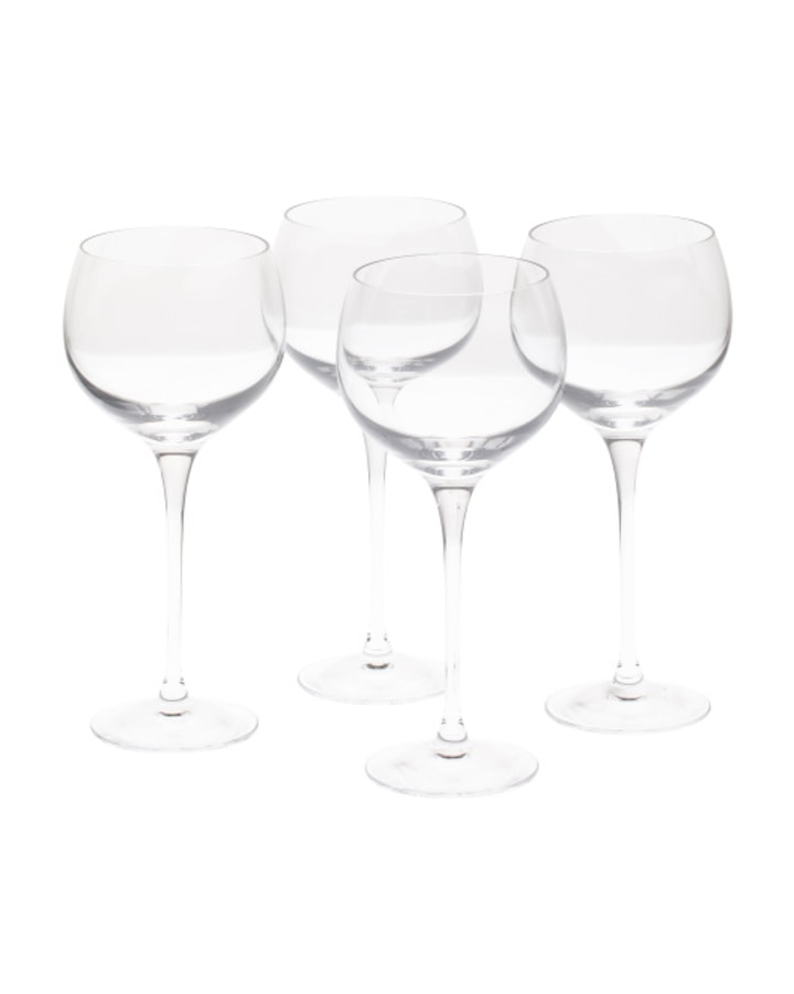 Set Of 4 Solitaire Goblet Glasses