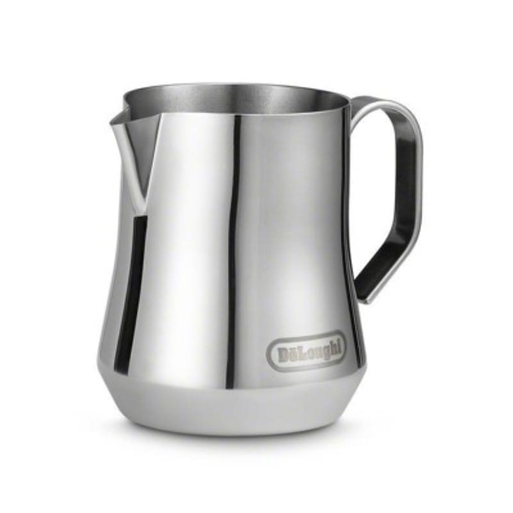 De&#039;Longhi Stainless Steel Milk Frothing Pitcher, 12 ounce (350 ml), Barista Tool, Frother Jug for Espresso Machine Coffee Cappuccino Latte Art, DLSC0, 12 oz