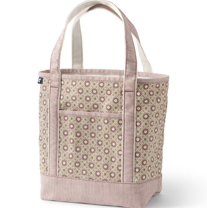 Print Open Top Canvas Tote
