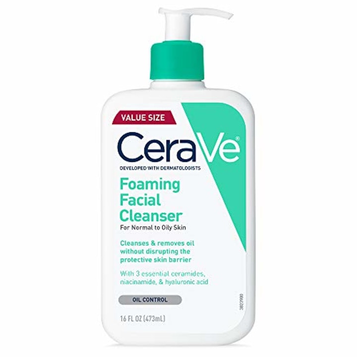 CeraVe Foaming Facial Cleanser | Makeup Remover and Daily Face Wash for Oily Skin | 16 Fluid Ounce
