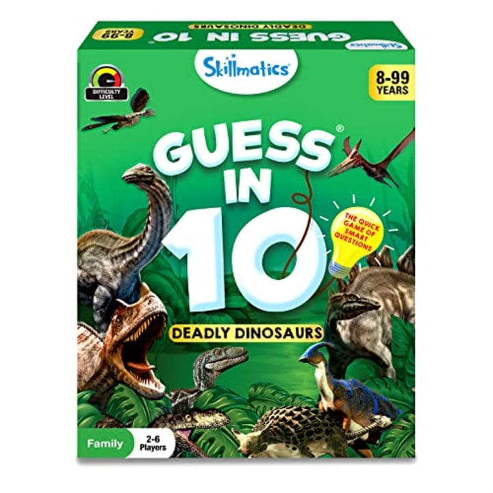 Skillmatics Card Game - Guess in 10 Deadly Dinosaurs, Gifts for 8 Year Olds and Up, Quick Game of Smart Questions, Fun Family Game