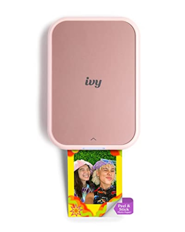 Canon Ivy 2 Mini Photo Printer, Print from Compatible iOS &amp; Android Devices, Sticky-Back Prints, Blush Pink