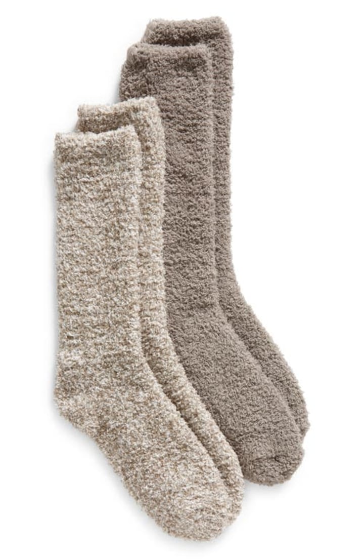 barefoot dreams 2-Pack CozyChic(TM) Socks in Gray Skies Multi at Nordstrom