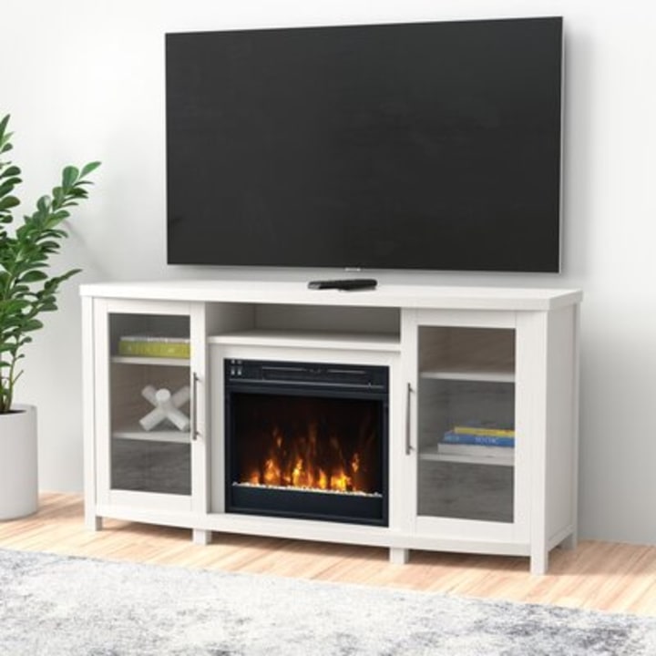 Zipcode Design(TM) Southington TV Stand for TVs up to 60&quot; with Electric Fireplace Included