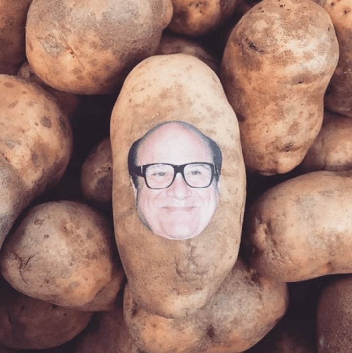 Potato Pal - Your FACE on a potato! Send us your image! Hilarious gift for Birthdays, invites, love notes, and more. Custom image/message