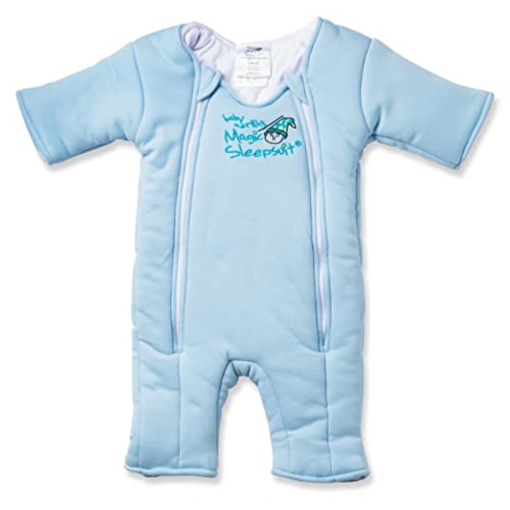 Baby Merlin&#039;s Magic Sleepsuit - 100% Cotton Baby Transition Swaddle - Baby Sleep Suit - Blue - 3-6 Months