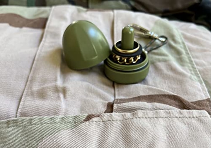 RING THING(R) - Ring holder for jewelry, portable ring case, ring organizer, ring storage, waterproof compact portable ring jewelry holder, organizer for stacking rings (Olive Green)