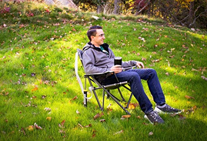 GCI Outdoor Kickback Rocker Portable Rocking Chair &amp; Outdoor Camping Chair
