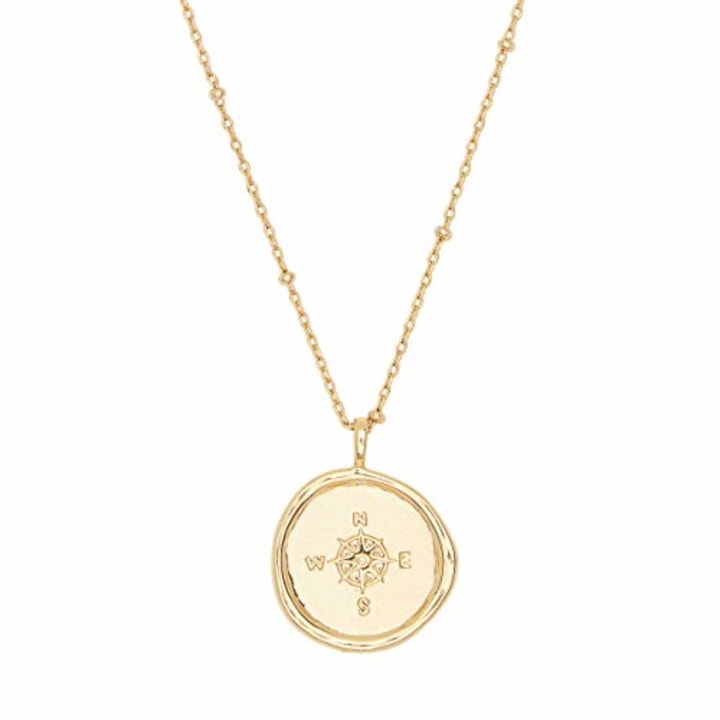 gorjana Compass Coin Pendant Necklace