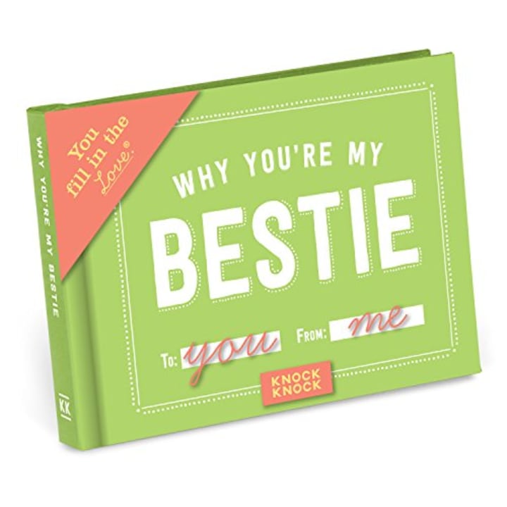 Knock Knock Why You&#039;re My Bestie Book Fill in the Love Fill-in-the-Blank Book Gift Journal, 4.5 x 3.25-Inches