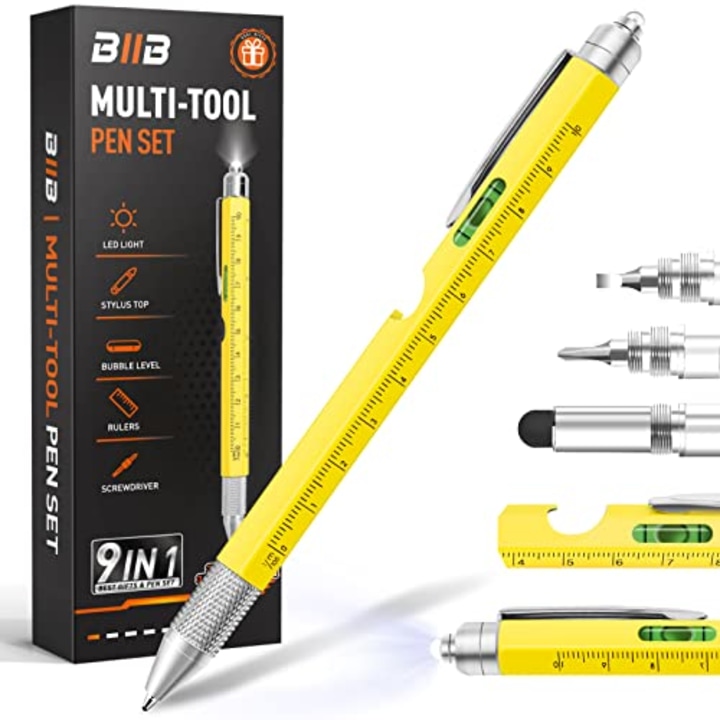 BIIB Dad Gifts for Men, 9 in 1 Multitool Pen Fathers Day Gift from Daughter, Father&#039;s Day Gifts for Dad Who Wants Nothing, Birthday Gifts for Men, Mens Gifts for Him, Grandpa, Tools Gadgets for Men