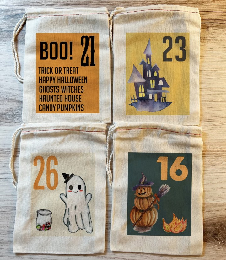 Month Calendar Bags Countdown to Halloween Bag 