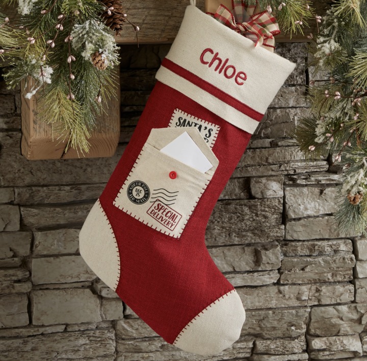 Santa's Letter Personalized Christmas Stocking