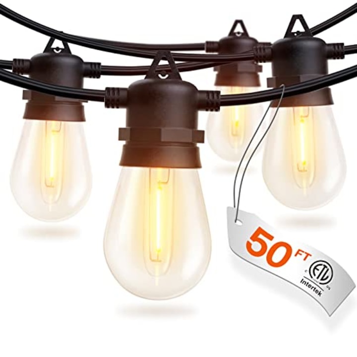Outdoor String Lights with Edison Shatterproof Bulbs