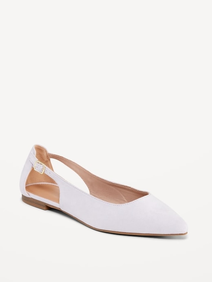Faux-Suede Slingback Flats for Women