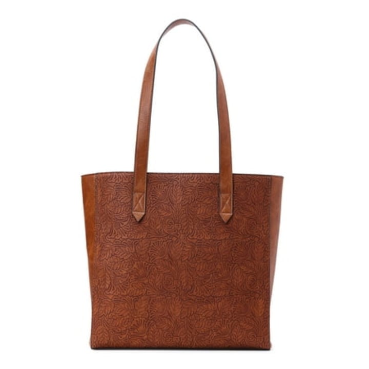 The Pioneer Woman Tooled Faux Leather Medium Tote Bag