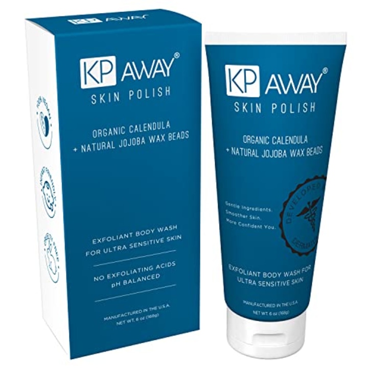 KPAWAY Skin Polish Keratosis Pilaris Gentle Exfoliating Acid-Free Body Wash for Sensitive Skin | Natural Lipid Repair with Jojoba Wax Beads, 6oz