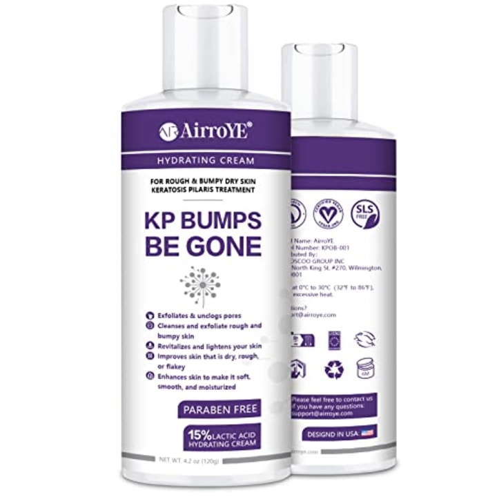 AirroYE KP Bump Eraser &amp; Hydrating Cream, 4 oz - Moisturizer for Sensitive, Dry Skin, Lightweight &amp; Natural