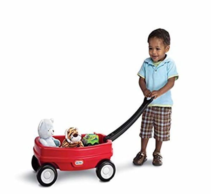Little Tikes Lil&#039; Wagon - Red And Black, Indoor and Outdoor Play, Easy Assembly, Made Of Tough Plastic Inside and Out, Handle Folds For Easy Storage | Kids 18