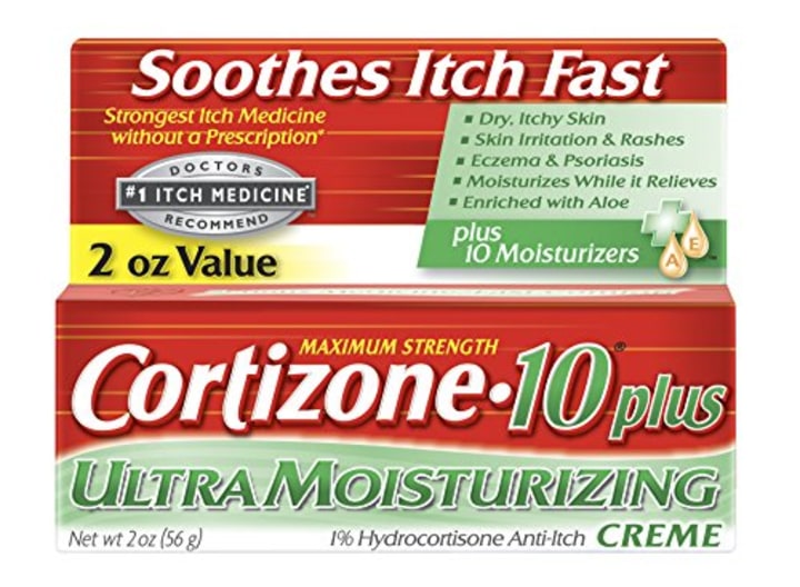 Cortizone-10 Plus Ultra Moisturizing Cream, 2 Ounce, Anti-Itch Cream with Aloe Vera and Vitamin A, Helps Relieve Itchy, Dry Skin associated with Rashes, Eczema and Psoriasis