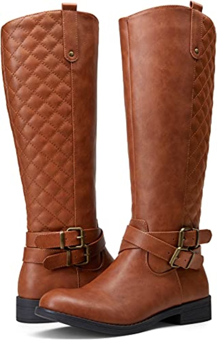 Vepose Women&#039;s 949 Riding Boots, Knee High Boots, Brown, Size 7 US -Buckle Boot(CJY949 brown 07)
