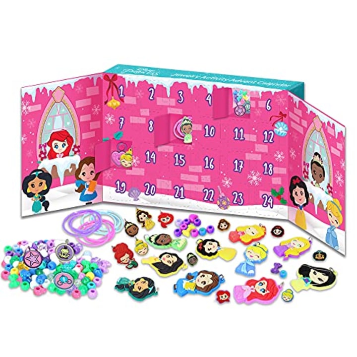 Disney Princess Jewelry Activity Advent Calendar 24 Gifts Inside, 351 Pieces