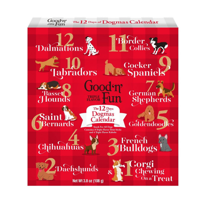Holiday Advent Calendar with Pork, Chicken and Beef Dog Treats