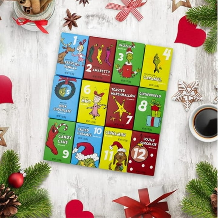 Ten Acre Gifts Dr Seuss The Grinch Hot Chocolate Mix Gift Set, 12 Cocoas of Grinchmas Holiday Hot Cocoa Variety Pack