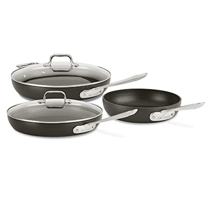 All-Clad HA1 Anodized Nonstick 5 Piece Fry Pan Set
