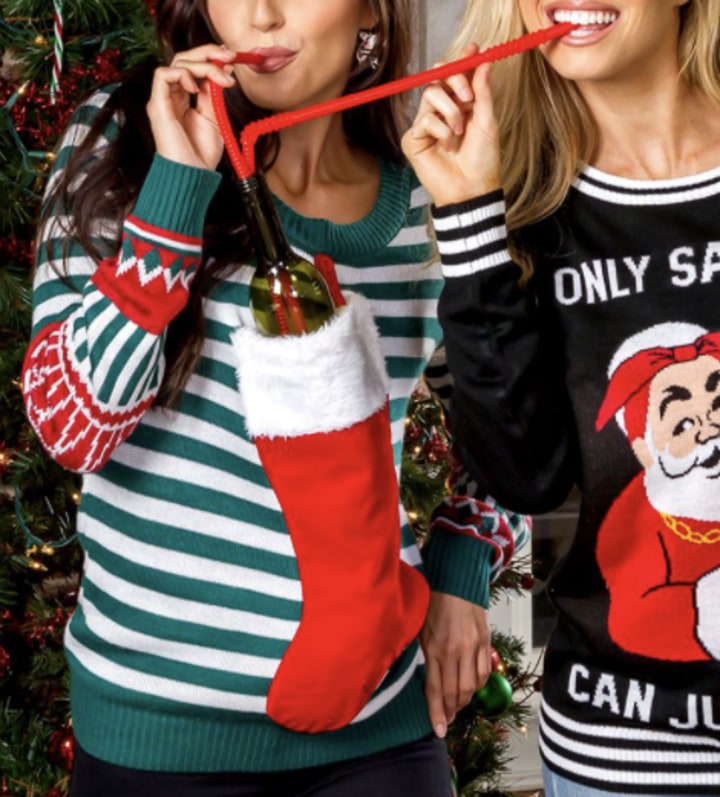 Tipsy Elves Women's Christmas Lights Ugly Christmas Sweater