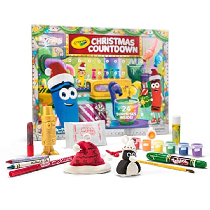 Crayola Kids Advent Calendar, Christmas Countdown Calendar, 24 Crafts, Gift