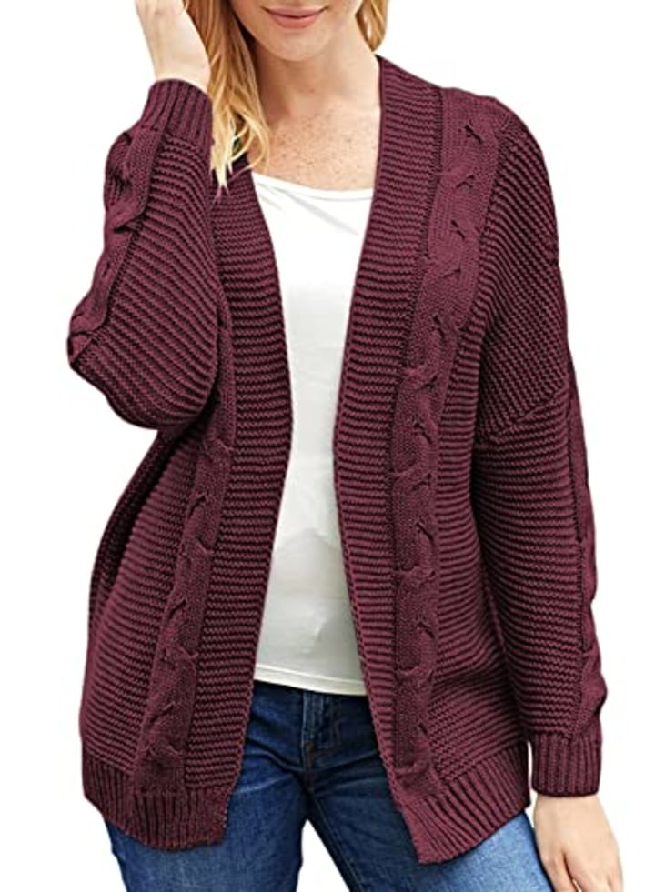 Astylish Open Front Chunky Knit Cardian