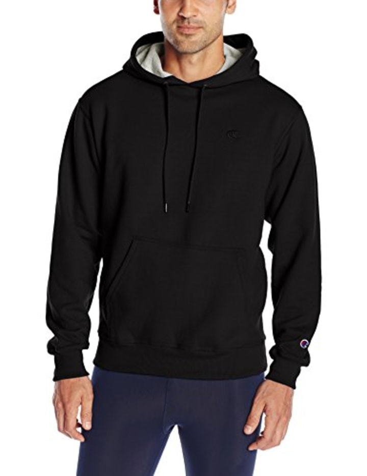 Champion Men&#039;s Powerblend Pullover Hoodie, Black, Small