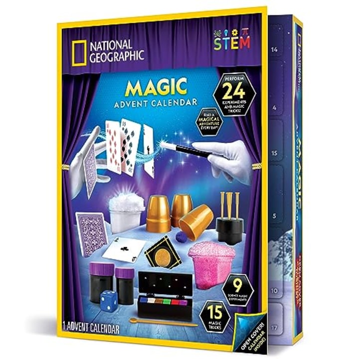 NATIONAL GEOGRAPHIC Magic Advent Calendar 2023 - Jumbo Kids Advent Calendar with 24 Magic Tricks &amp; Science Experiments, Christmas Countdown Calendar, Christmas Toys, Advent Calendar Magic