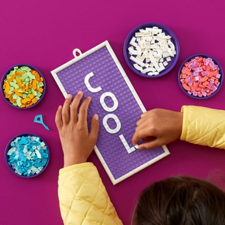 LEGO DOTS Message Board 41951 DIY Craft Decoration Kit; Adaptable Toy with Colorful Tiles for Kids Aged 6 and up (531 Pieces)
